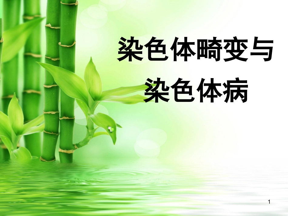 染色体畸变与染色体病_第1页