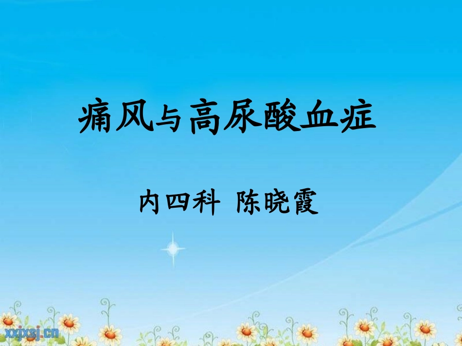 痛风与高尿酸血症_第1页