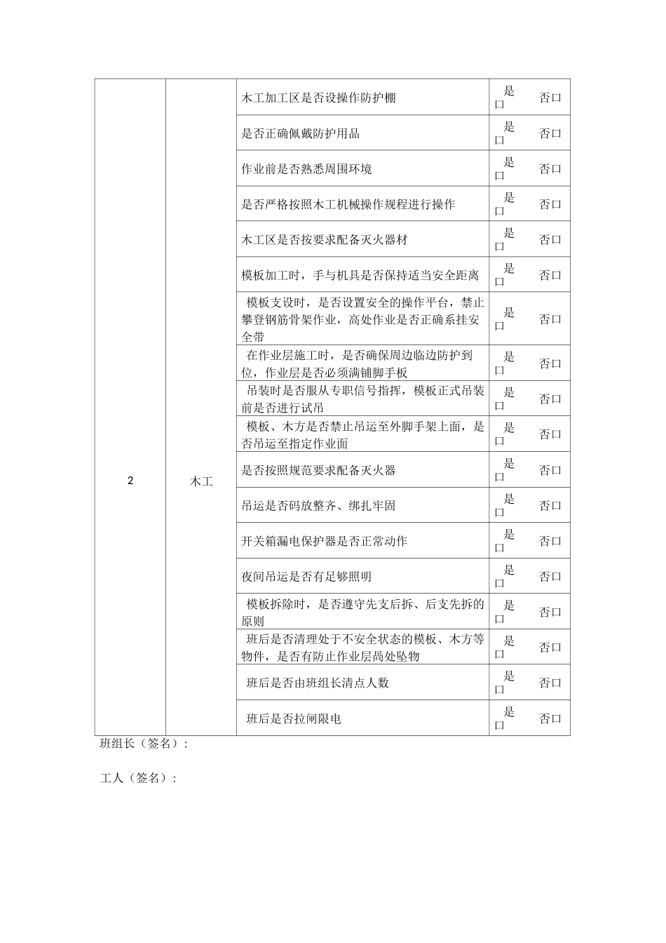 岗位隐患排查记录表_第2页
