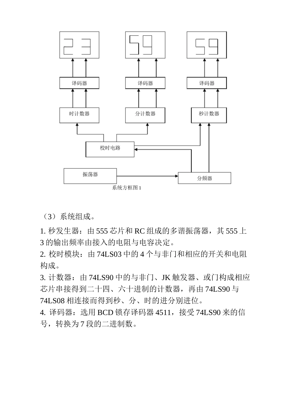 (完整版)数字电路课程设计--数字时钟_第2页