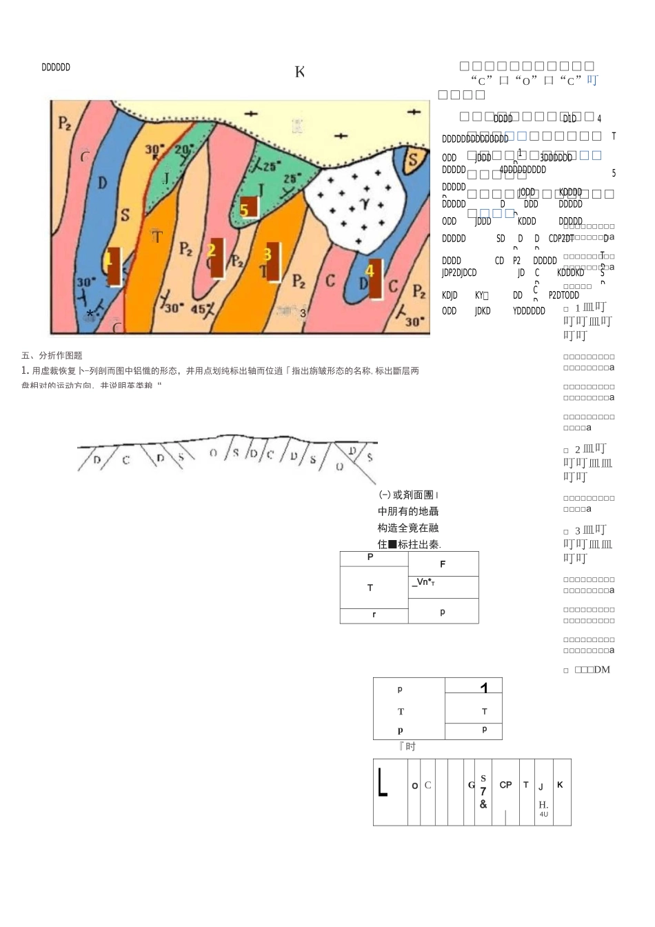 土木工程地质地质图试试题库(网上整理)_第1页
