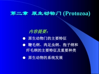 第三章 原生动物门(Protozoa)