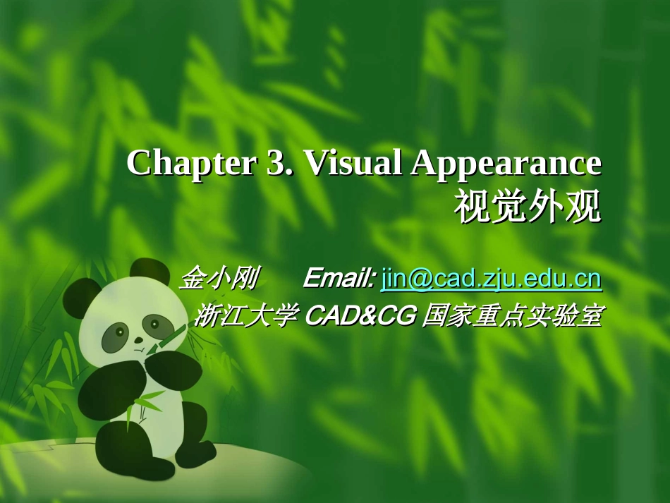 计算机图形学视觉外观-浙江大学_第1页