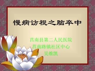 慢病访视之中风