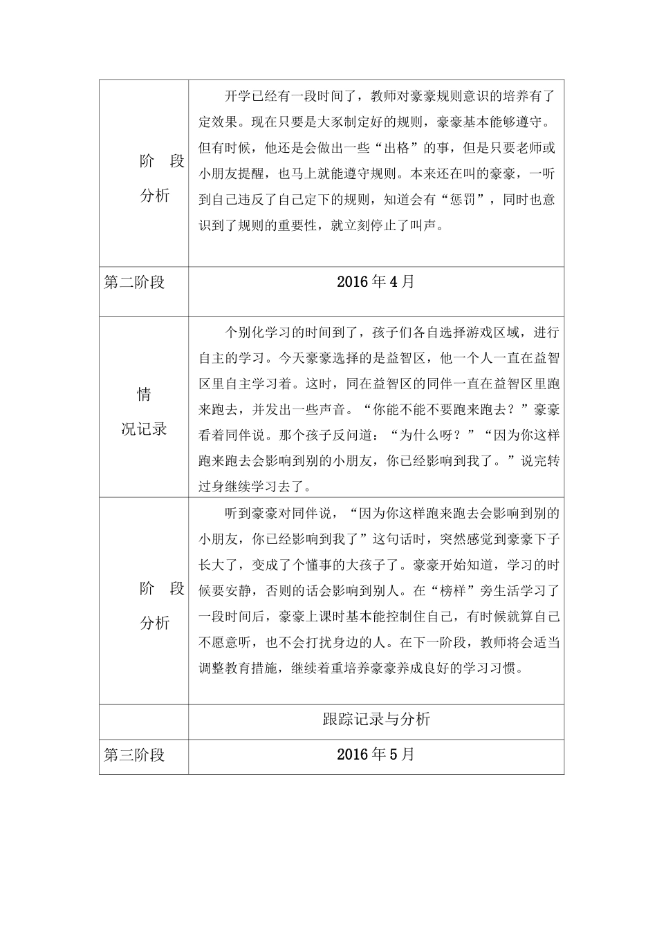 幼儿园幼儿个案追踪记录1_第3页