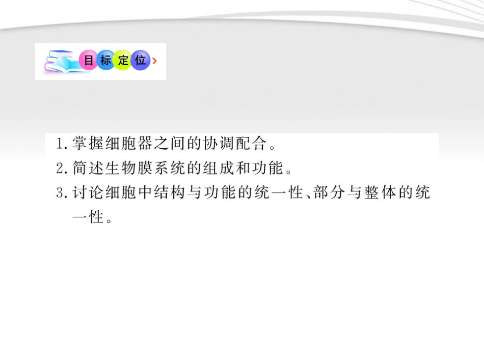 【全程学习方略】2011版高中生物 3.2.2 细胞器之间的协调配合和细胞的生物膜系统课件 新人教版必修1_第3页