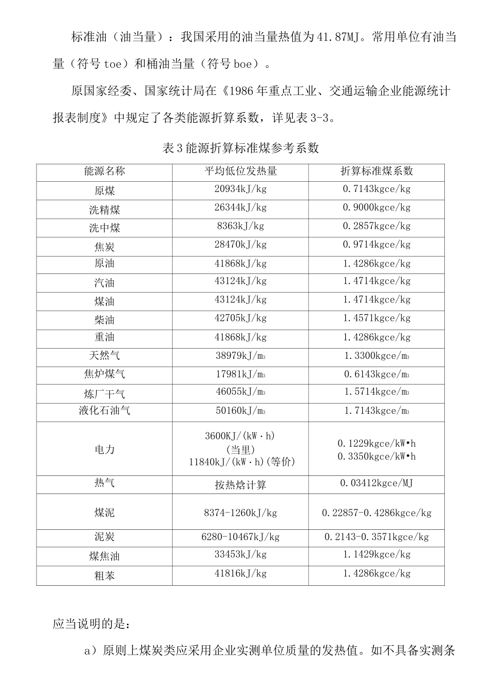 标准煤折算系数表最新含蒸汽折标系数_第3页