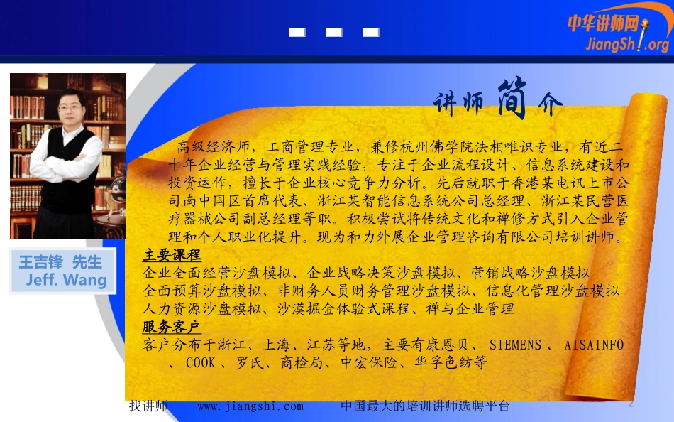 沙盘模拟---高绩效团队(王吉锋)中华讲师网_第2页