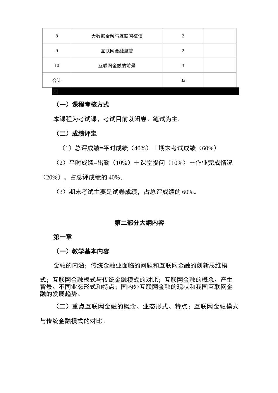 《互联网金融》(教学大纲)_第2页