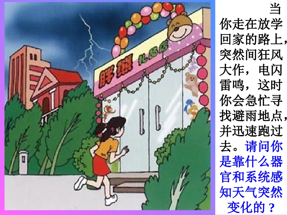 人教版七年级下册生物学第六章第一节人体对外界环境的感知_第1页