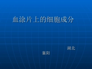 血涂片上的细胞成分