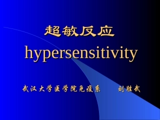 超敏反应(最新)