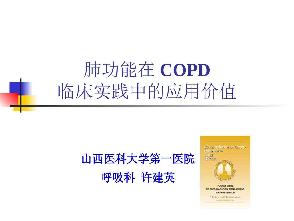 肺功能在COPD临床实践中的应用价值_第1页