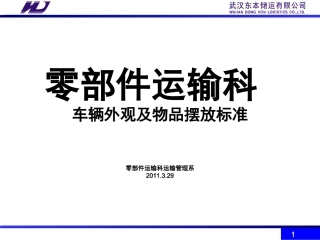 车辆外观及车内物品摆放标准