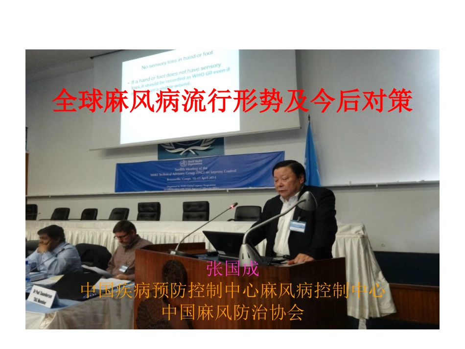 全球麻风病流行形势及今后对策-中国麻风防治协会_第1页