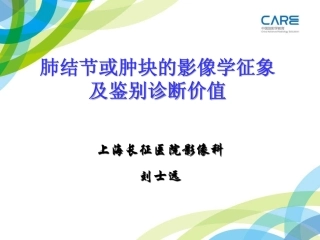 刘士远 CARE项目肺结节征象