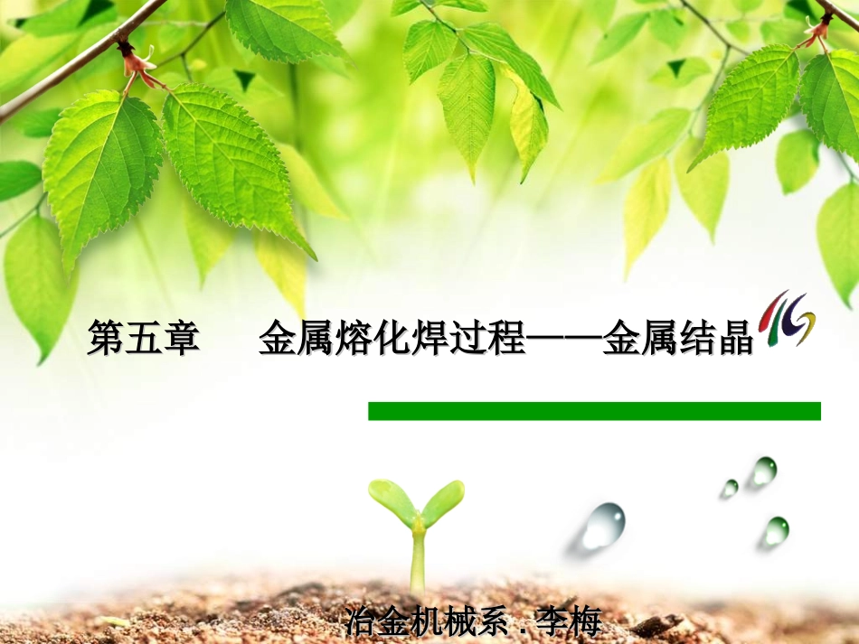 第四章    焊缝结晶过程_第1页
