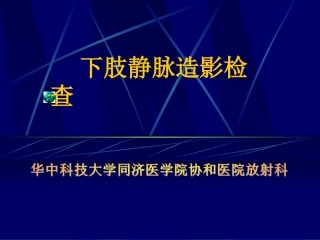 下肢静脉造影幻灯