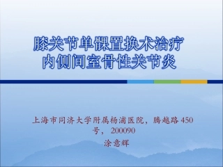 膝关节单髁置换