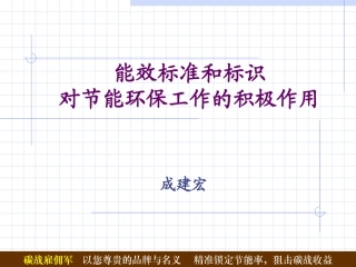 节能环保工作的积极作用-能效标准