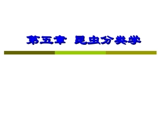 第五章昆虫分目