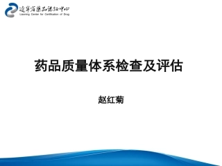 药品质量体系检查及评估基础理论版海南