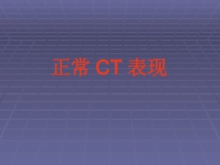 正常胸肺部CT影像学