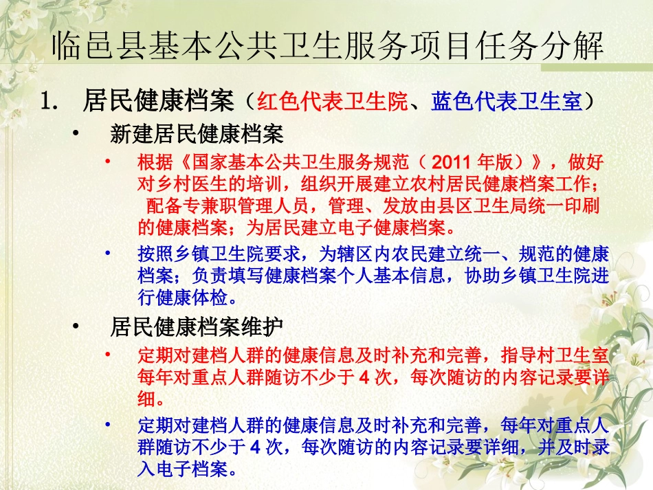 国家基本公共卫生任务分解及规范解读(乡村医生)_第3页