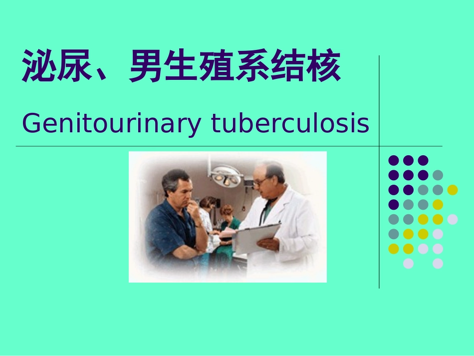 泌尿、男生殖系结核_第1页