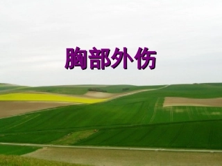 影像学-胸部外伤