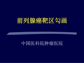 前列腺癌靶区勾画
