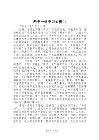 两学一做学习心得11