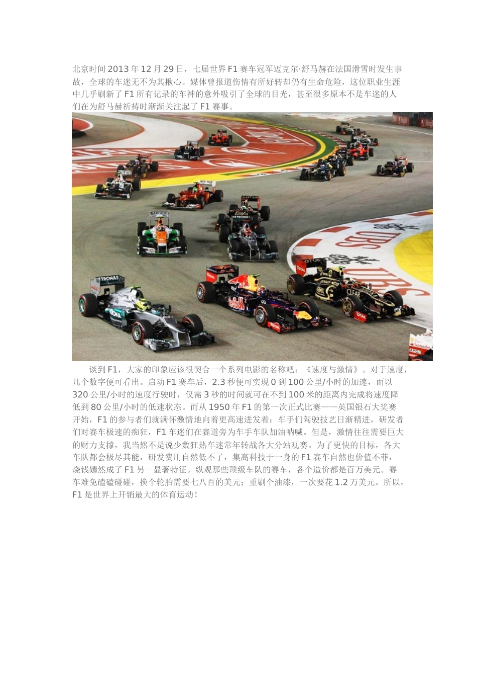 F1赛车简介_第1页