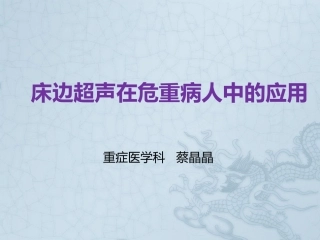 危重症床边超声