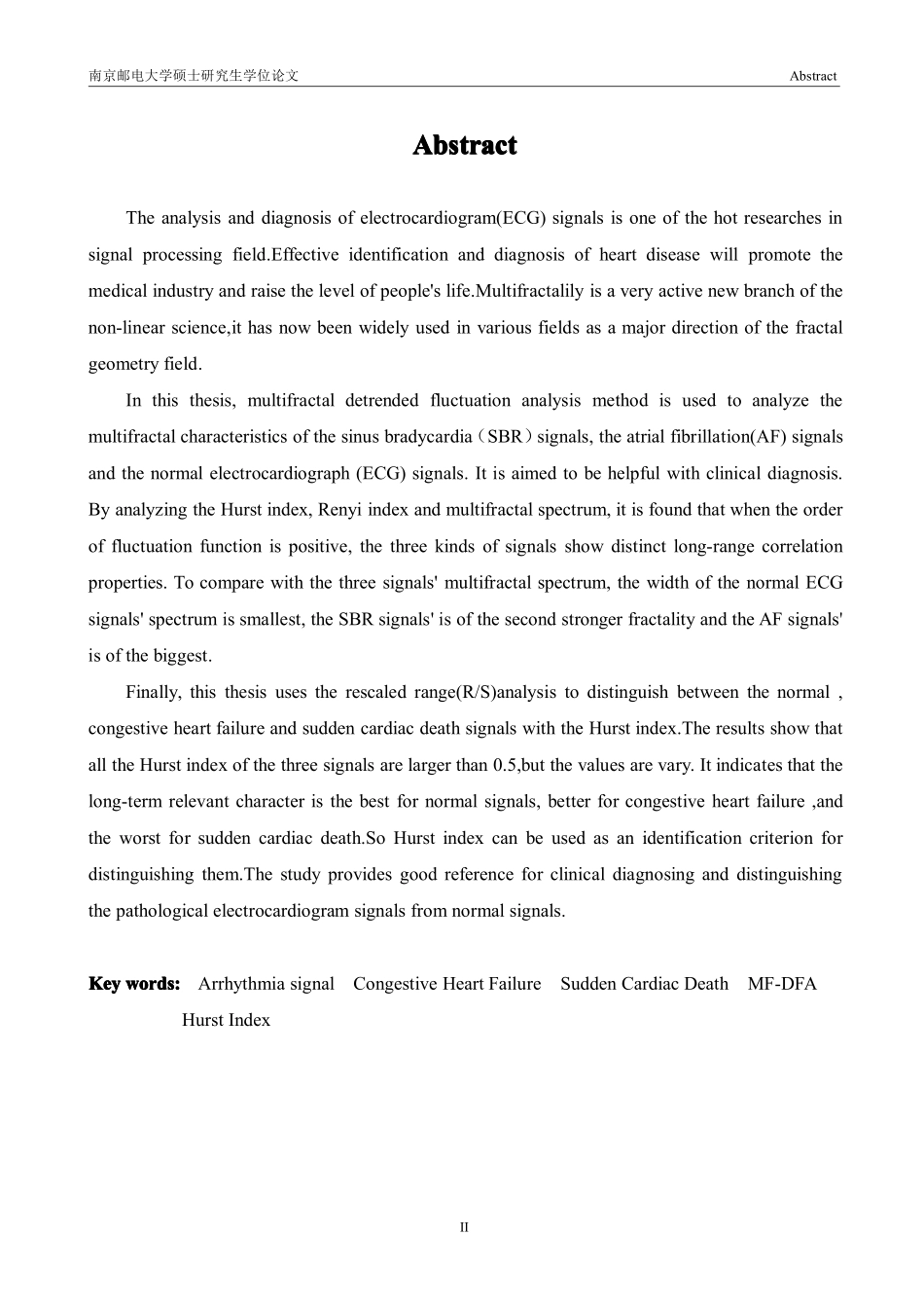 基于MFDFA和Hurst指数的心电病理信号分析_第3页