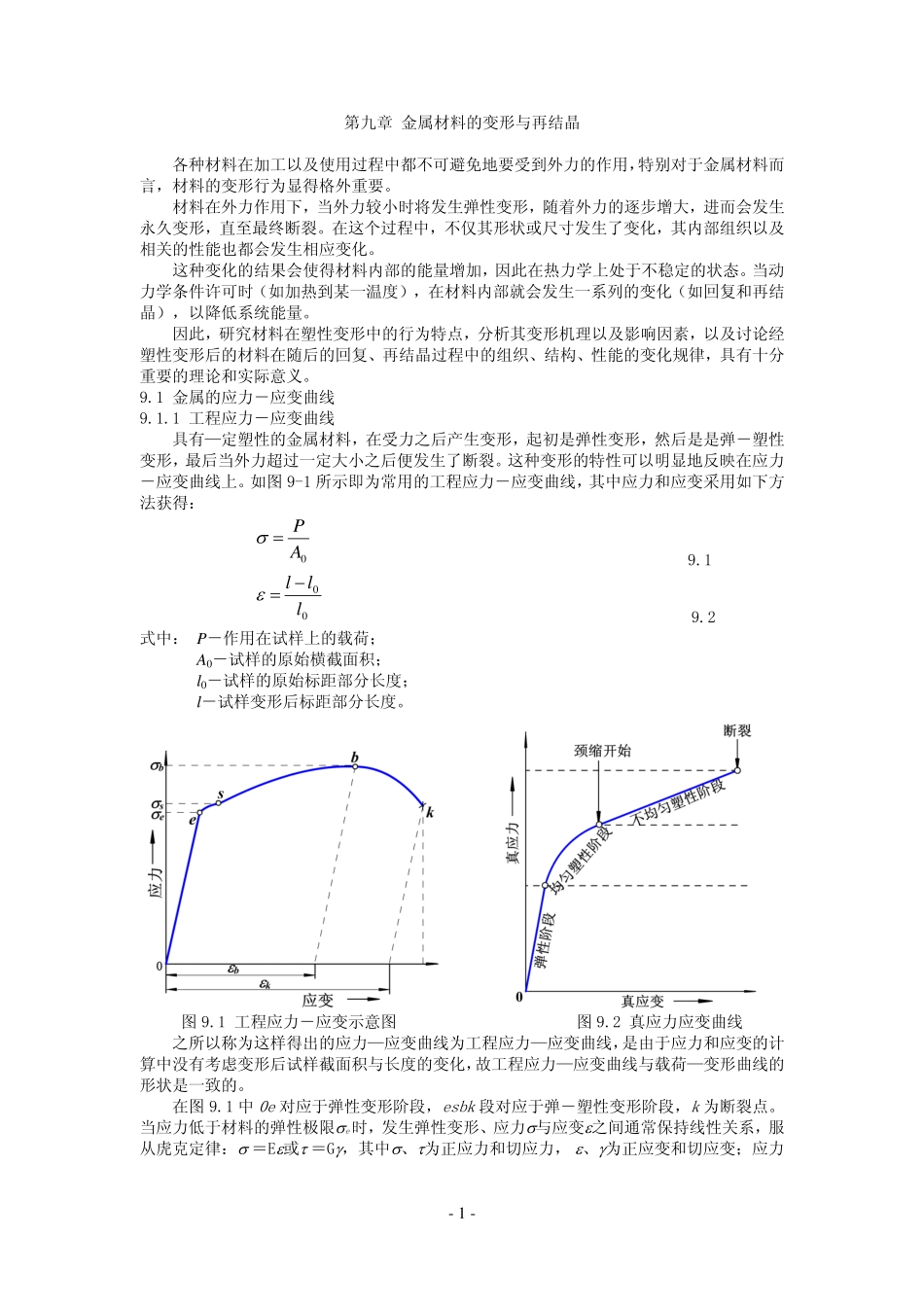 金属材料的变形与再结晶-2013_第1页