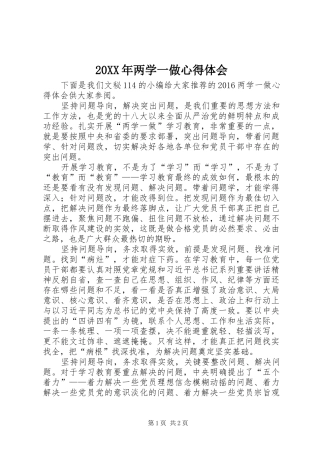 20XX年两学一做心得体会 (8)