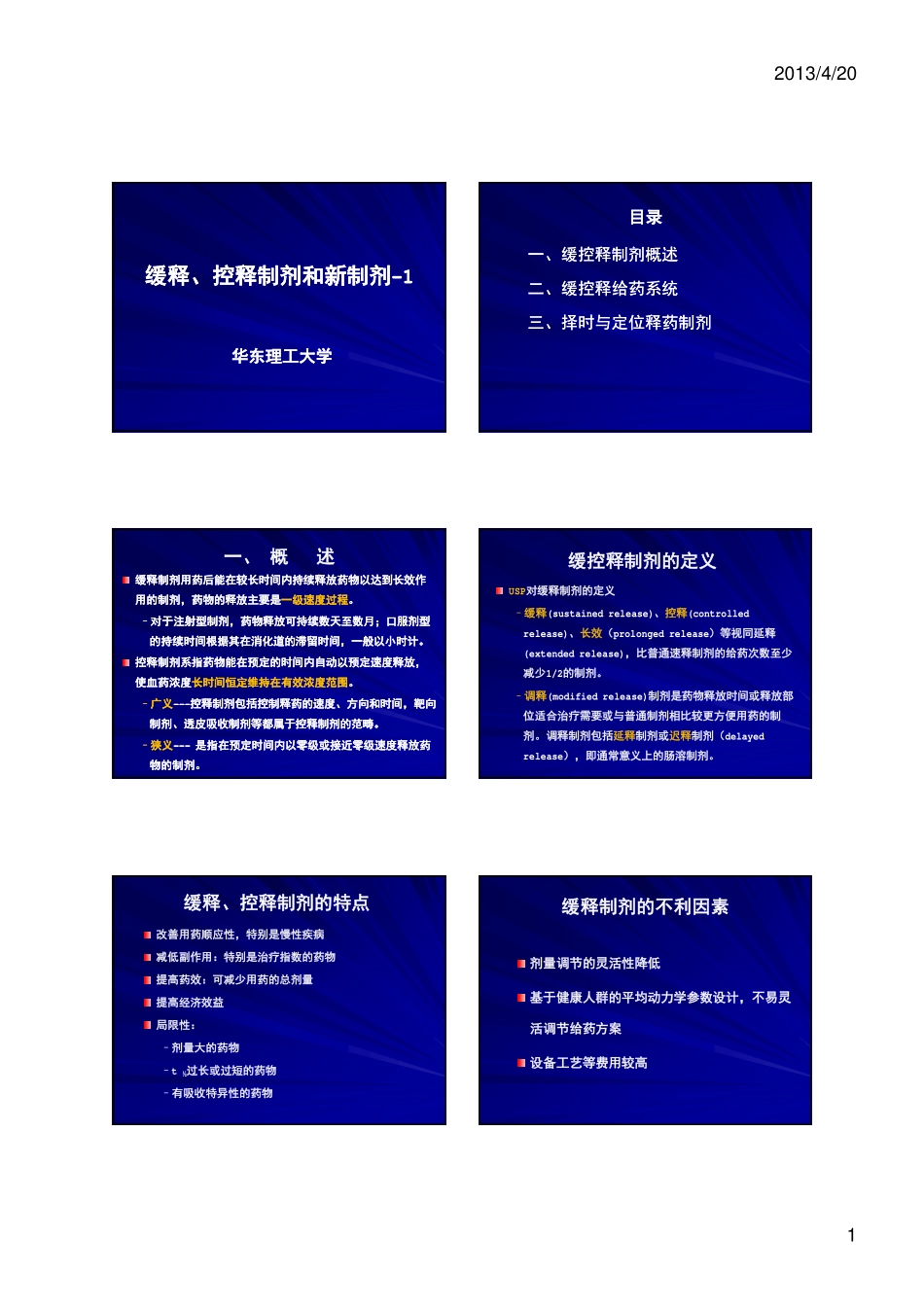 缓释、控释制剂和新制剂_第1页