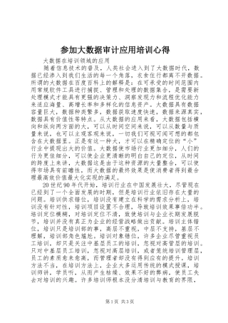 参加大数据审计应用培训心得_2