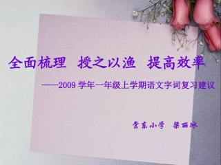 一年级上字词复习复习PPT(新)(1)