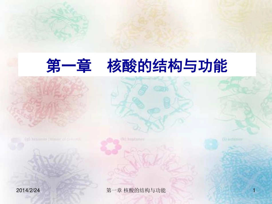 生物化学  核酸的结构与功能_第1页