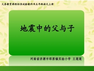 地震中的父与子说课