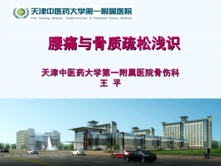 腰痛与骨质疏松浅识