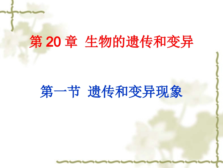 遗传和变异现象(公开课)_第2页