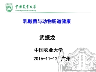 武振龙-乳酸菌与动物肠道健康