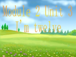 外研（新标准）版七年级上StarterModule2MyEnglishlessonUnit3Imtwelve（共29张PPT）