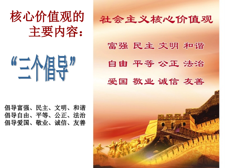 《树立社会主义核心价值观》二2班会_第2页