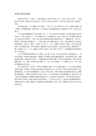 探索自然的奥秘