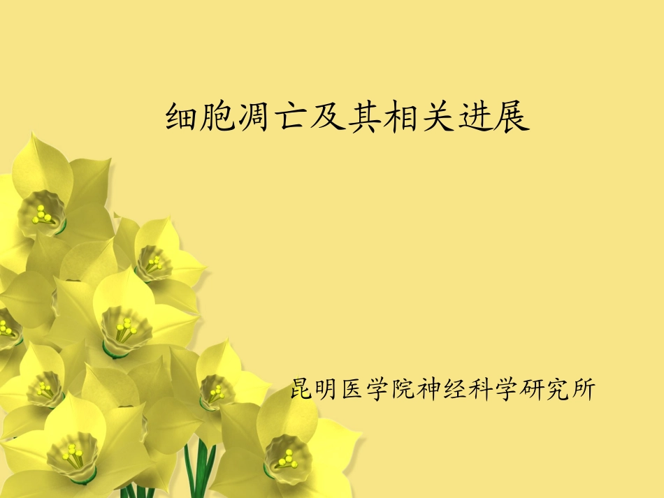 细胞凋亡及其相关进展.ppt-2011-4--28_第1页