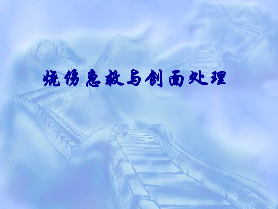 烧伤急救与创面处理_第1页